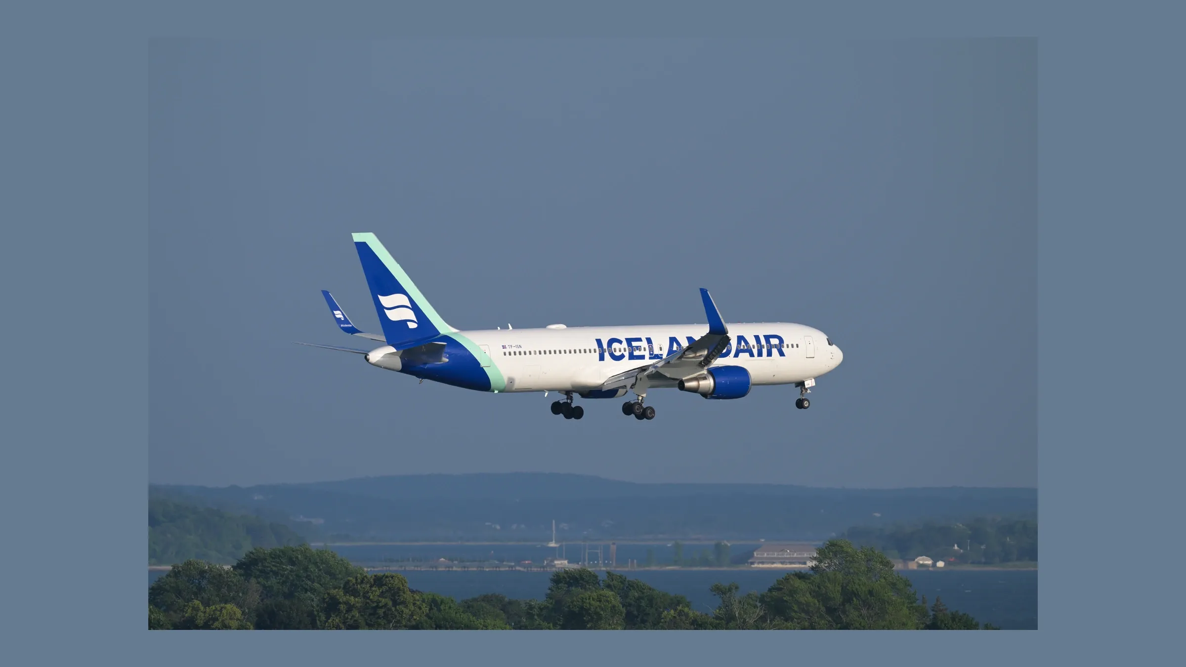 Icelandair Boeing 767-300ER TF-ISN landing at Boston.