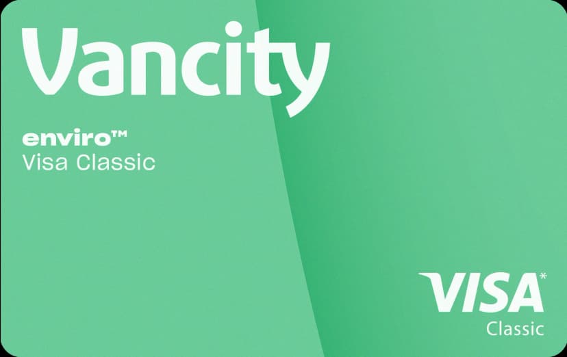 Green Vancity enviro Visa Classic card