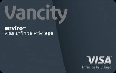 Carte Visa Infinite Privilège enviro Vancity, gris ardoise