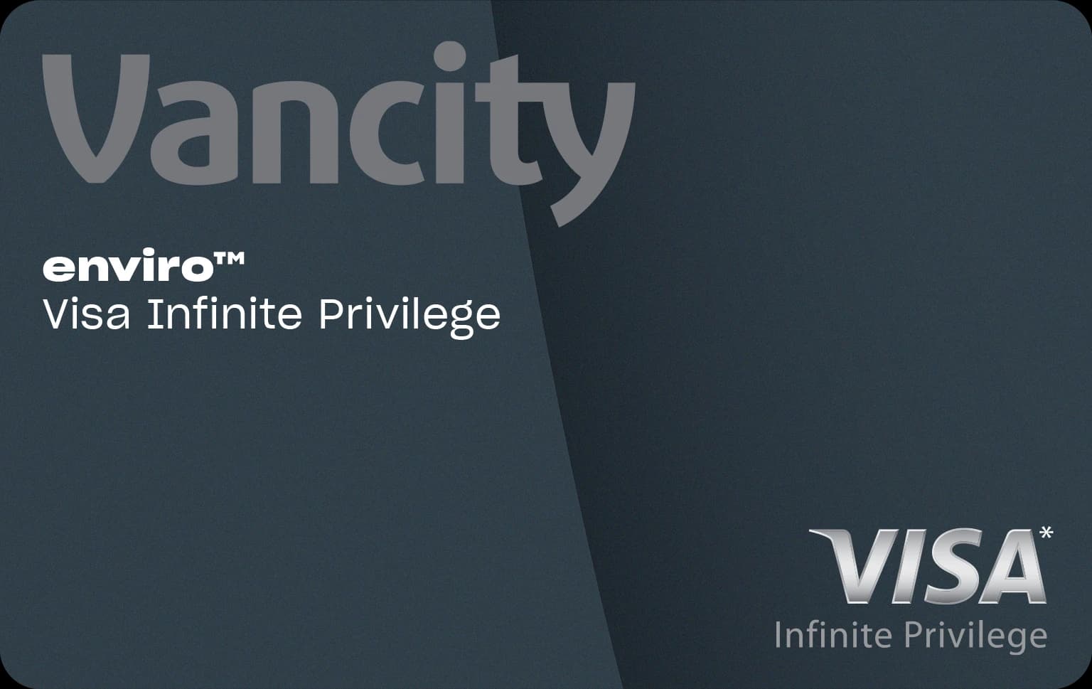 Slate grey Vancity enviro Visa Infinite Privilege card