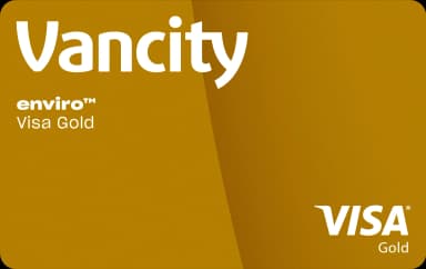 Gold Vancity enviro Visa Gold card