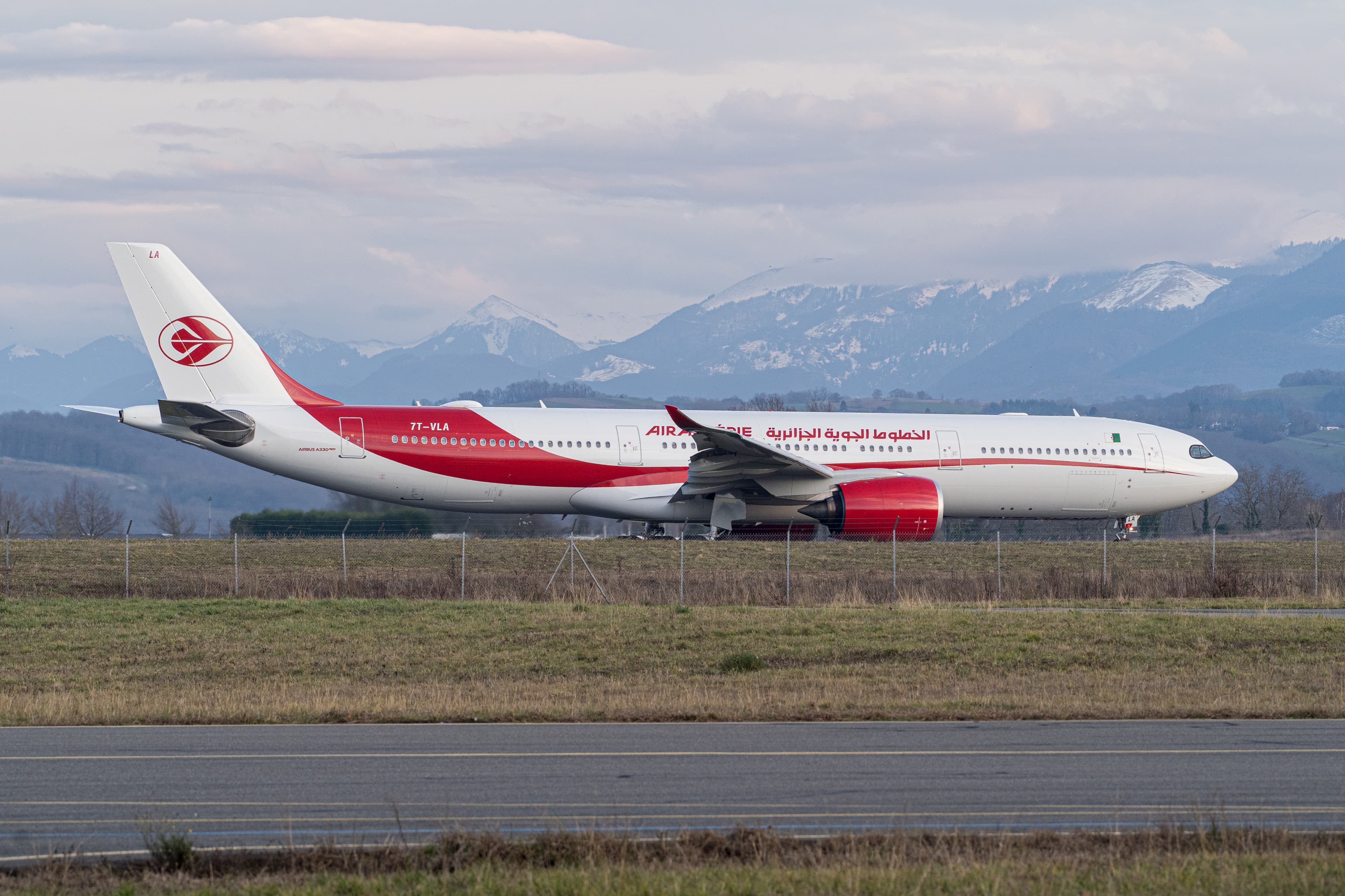 Air Algérie Airbus A330neo 7T-VLA on the apron at Tarbes