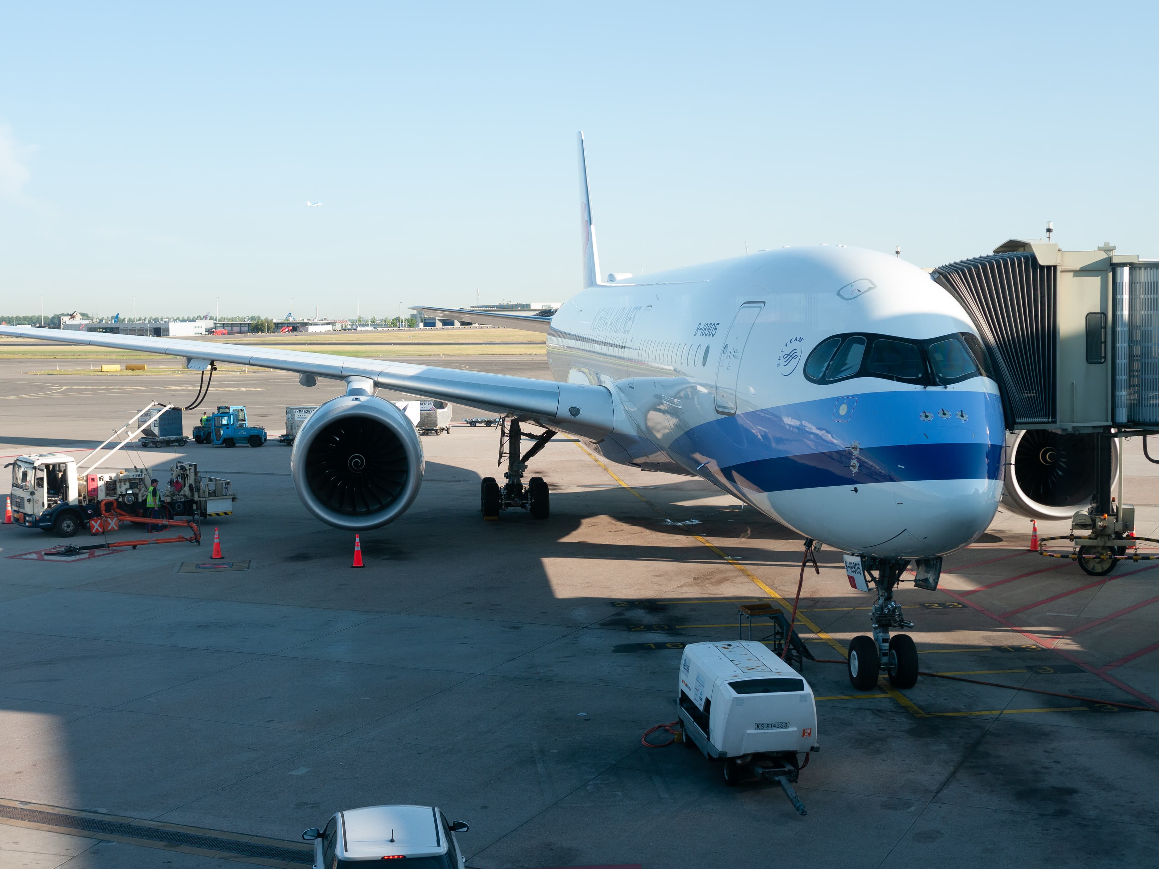 China Airlines Airbus A350-900 B-18905 at Amsterdam, July 2018.