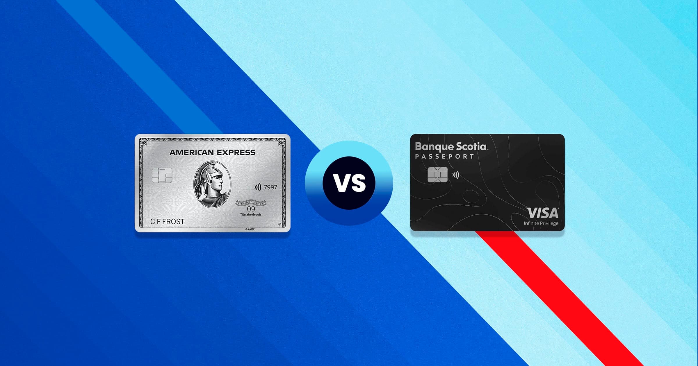 Comparatif: Carte de Platine d’American Express vs Carte Visa Infinite Privilège Passeport Banque Scotia