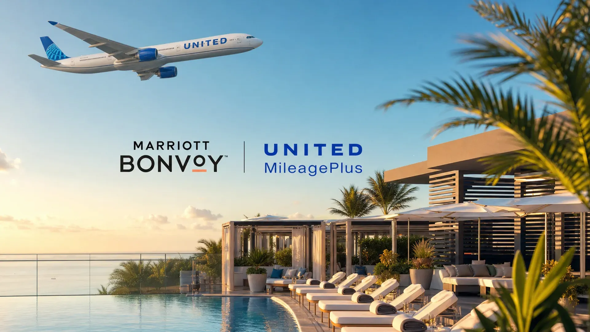 Visuel du programme United MileagePlus avec un avion de United Airlines