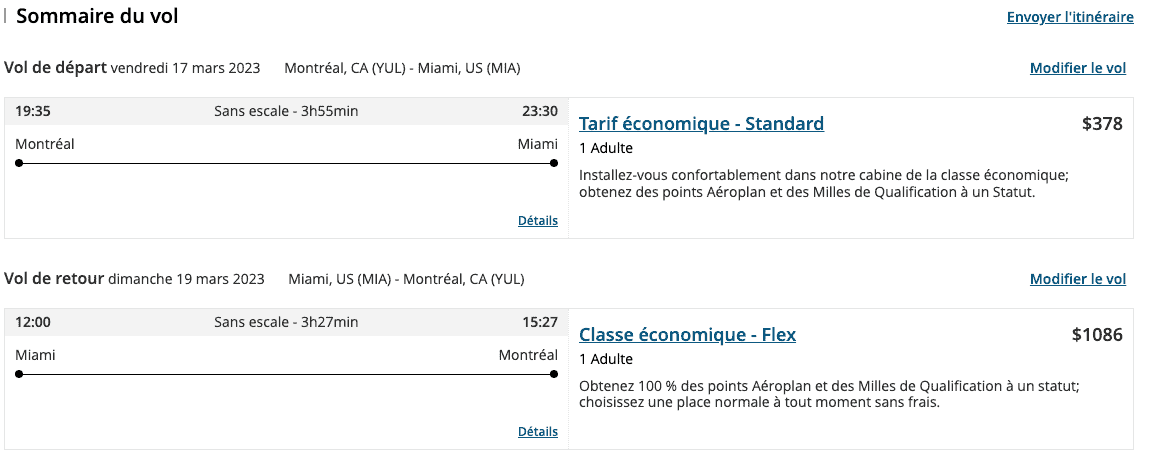 États-Unis&nbsp;: Partir en Floride avec des points - Air canada yul mia