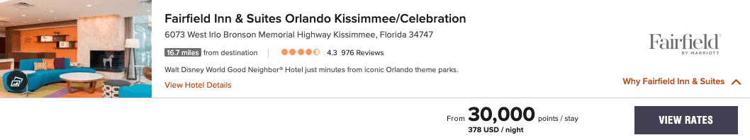 États-Unis&nbsp;: Partir en Floride avec des points - Fairfield inn suites orlando