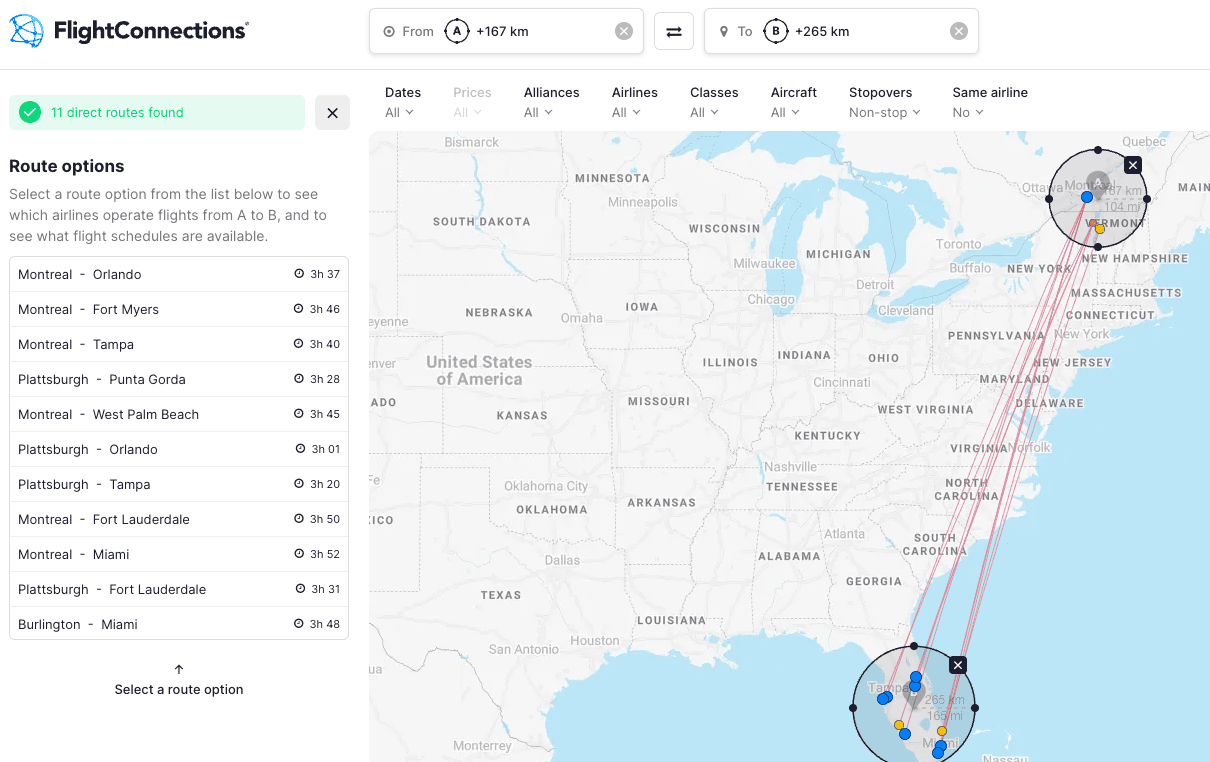 États-Unis&nbsp;: Partir en Floride avec des points - Flightconnections yul mia 2