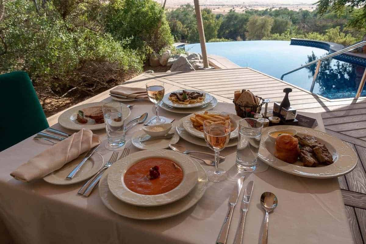 Review: Al Maha, a Luxury Collection Desert Resort & Spa, Dubai - al maha bedouin suite meal 04