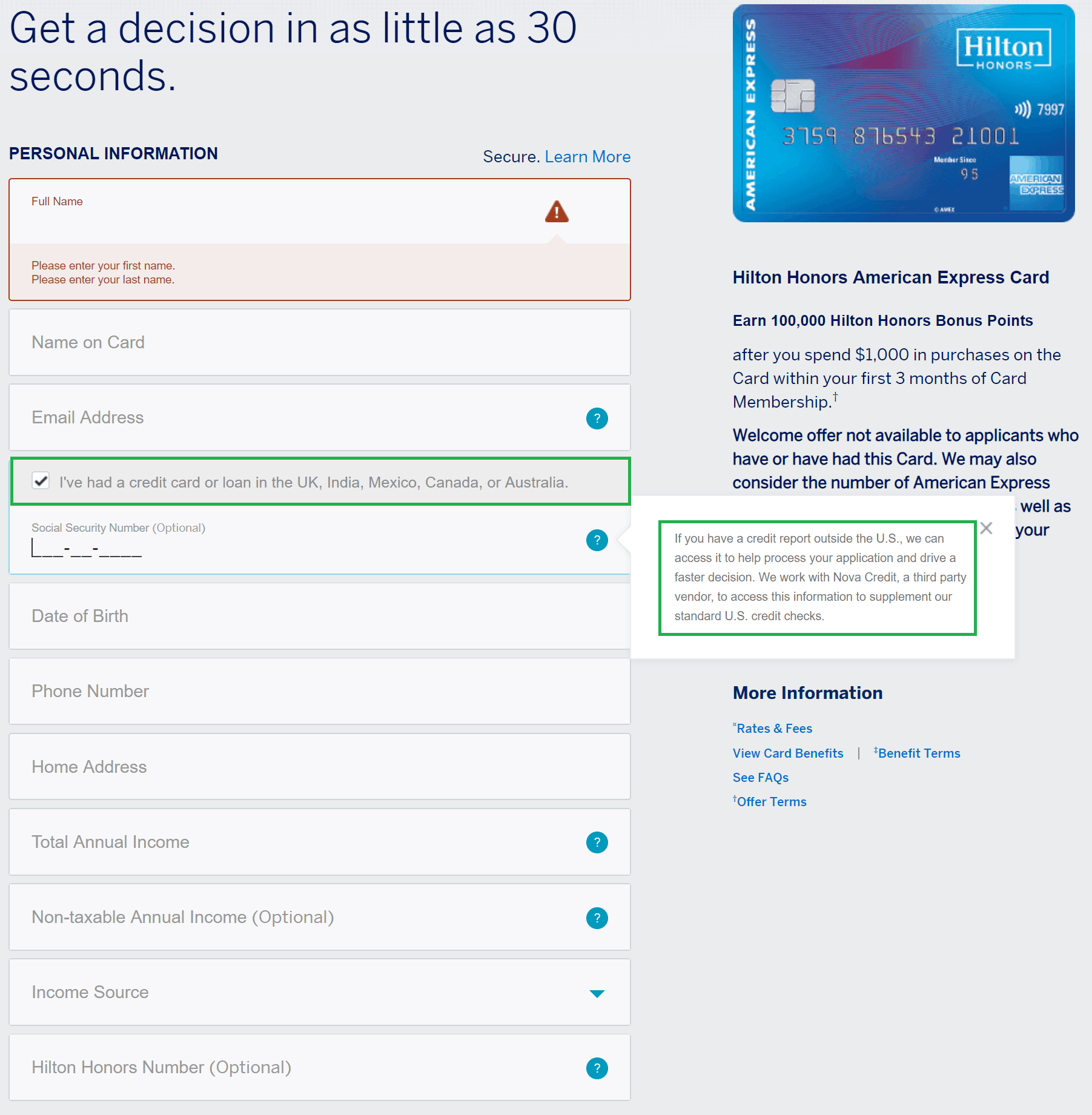Guide: How To Get U.S. Credit Cards? - amex usa refer hilton 3