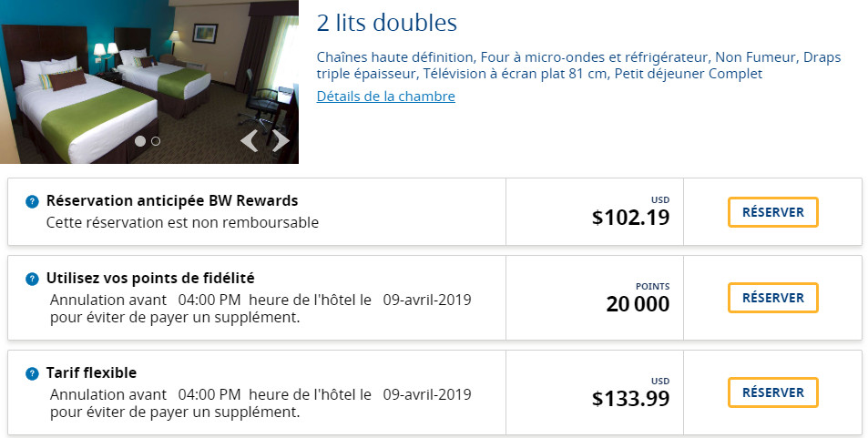 Avis&nbsp;: Best Western Plus Plattsburgh | Best Western Rewards - tarif bw plattsburgh 1