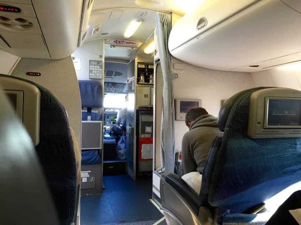 View of the cabin from the 3rd row of business class