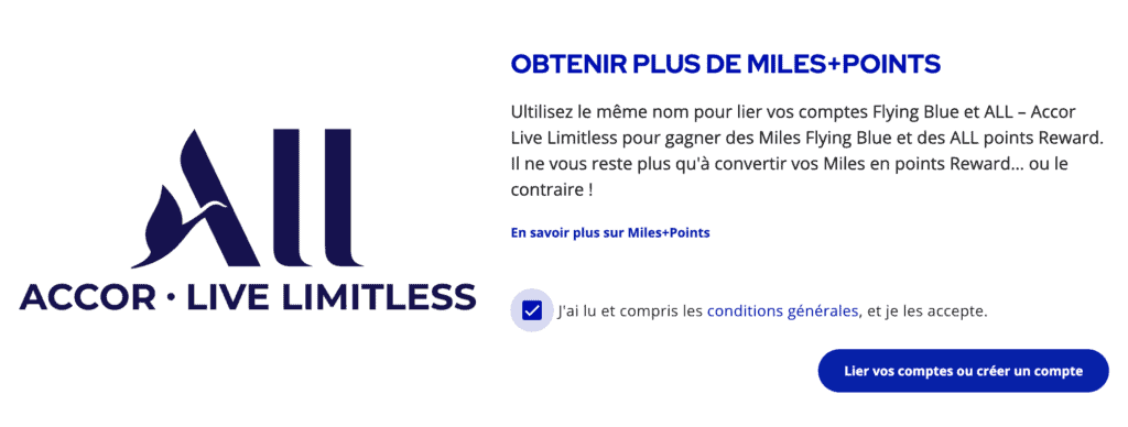 Miles and Points d'Accor et Flying Blue