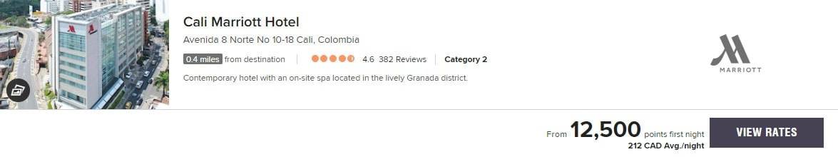 Use your points to travel to Colombia - cali marriott hotel 1
