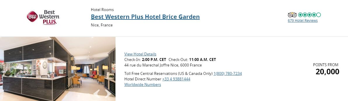 Avis&nbsp;: Best Western Plus Hotel Brice Garden - Nice | Best Western Rewards - best western brice points