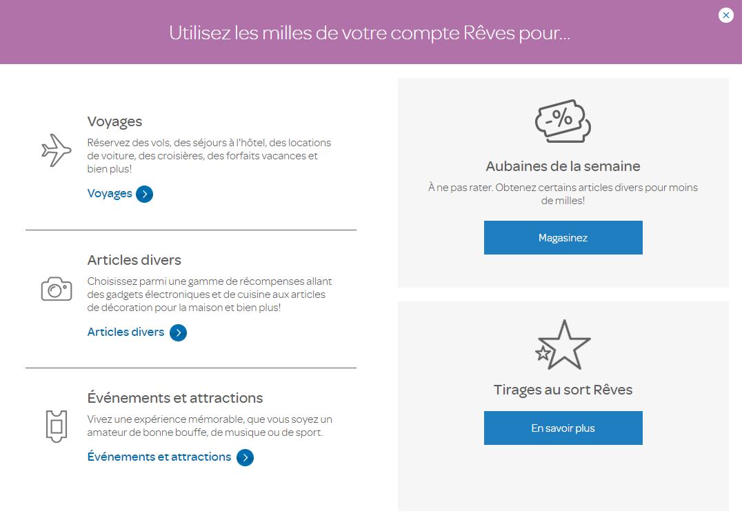 AIR MILES: should I collect CASH or DREAM Miles? - airmiles reves utilisation