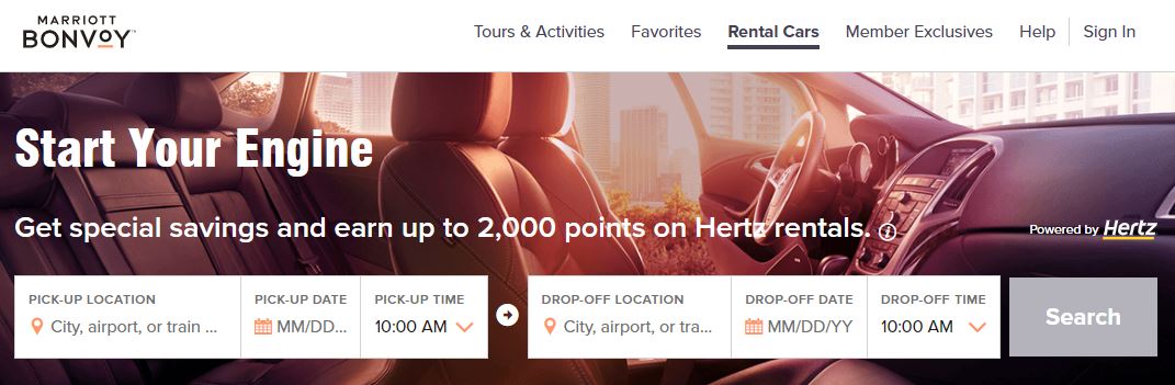 Marriott Bonvoy: The ultimate guide to Marriott Bonvoy - marriott bonvoy location voiture