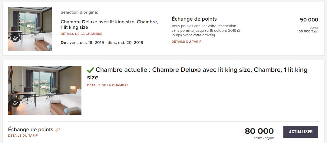 Marriott Bonvoy&nbsp;: Comment fonctionne les tarifs basse / haute-saison - marriott bonvoy ajustement tarifaire details