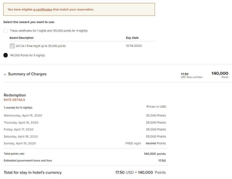 How to redeem Marriott Bonvoy Credit Card Annual Free Night Awards