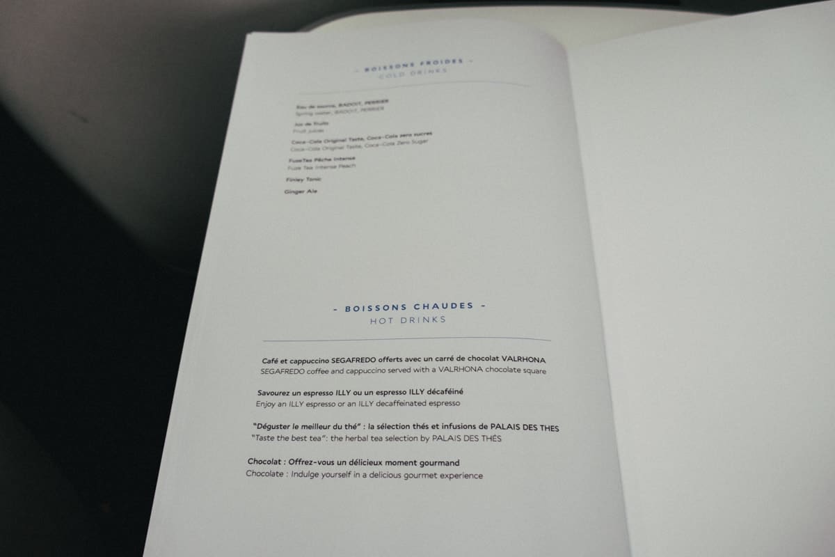 Avis : Air France A350 | Classe Business | YYZ-CDG - afa350 yyz repas 113
