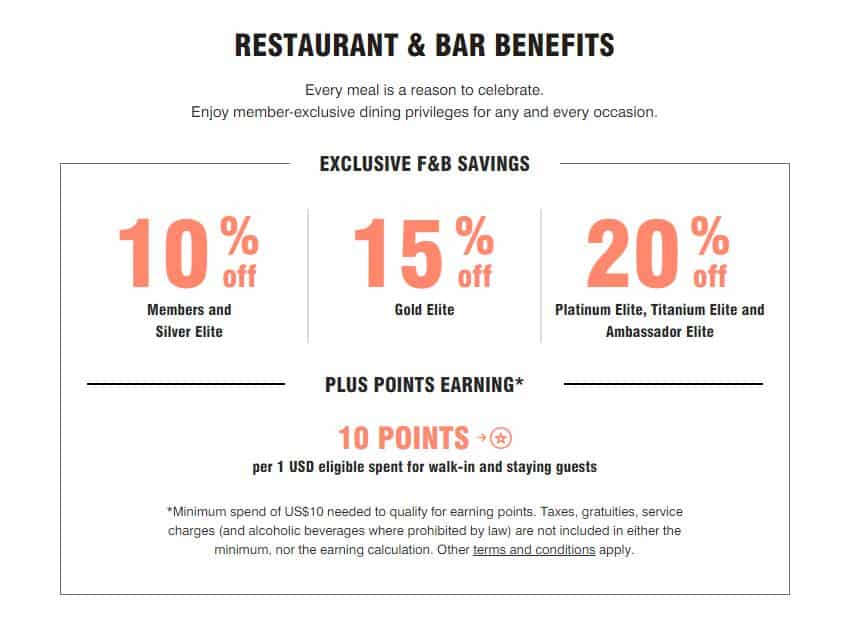 Restaurant Bar Benefits Marriott Bonvoy