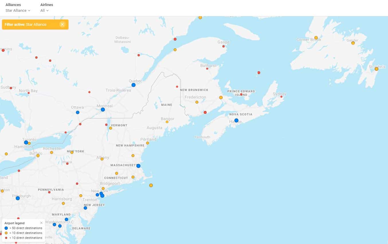 Flight Connections Map