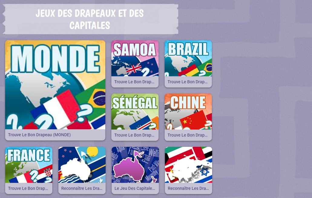 Voyager virtuellement et gratuitement&nbsp;! - Jeu Drapeaux