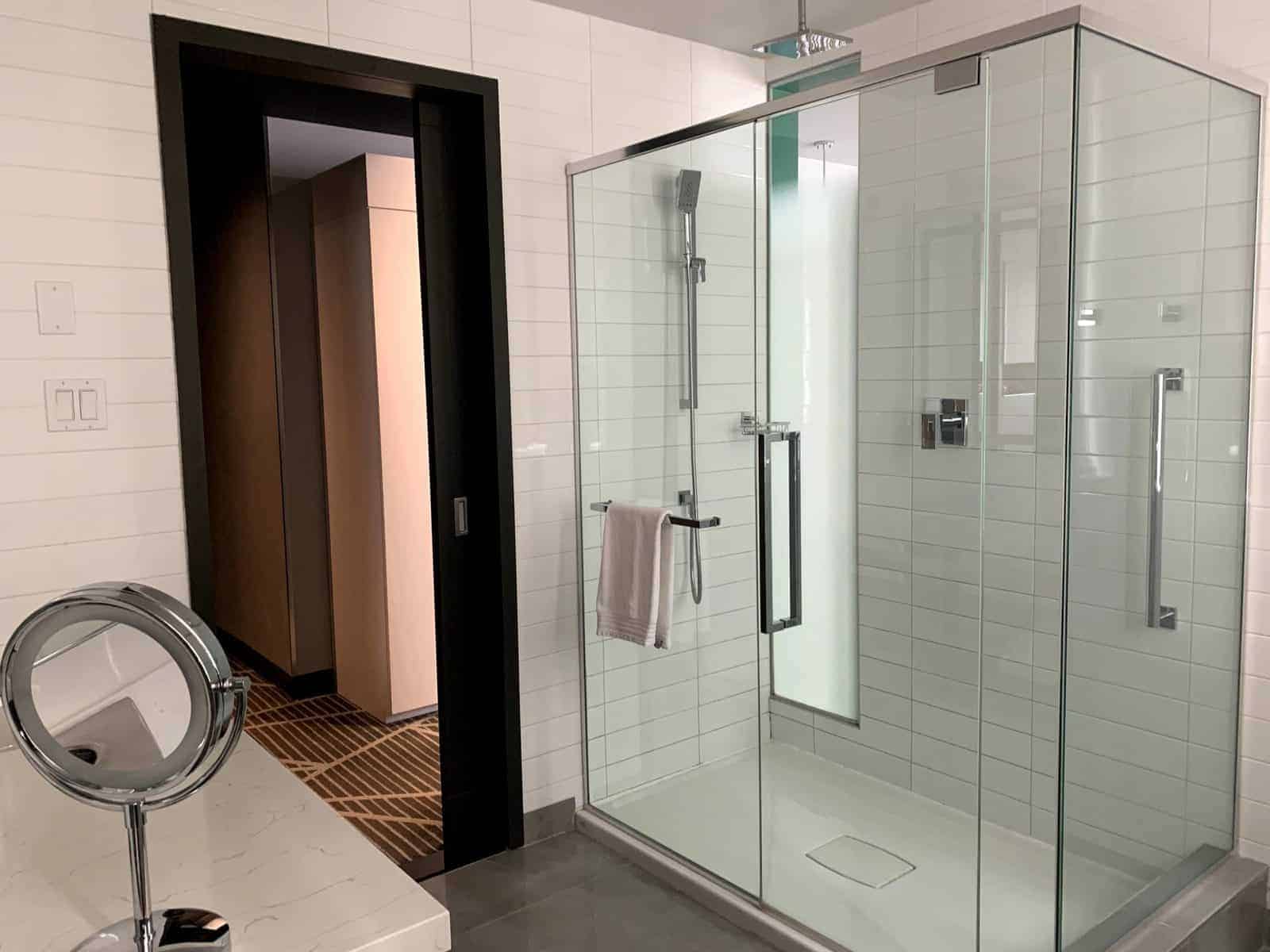 Review: Renaissance Montreal Downtown Hotel | Marriott Bonvoy - Bathroom Shower