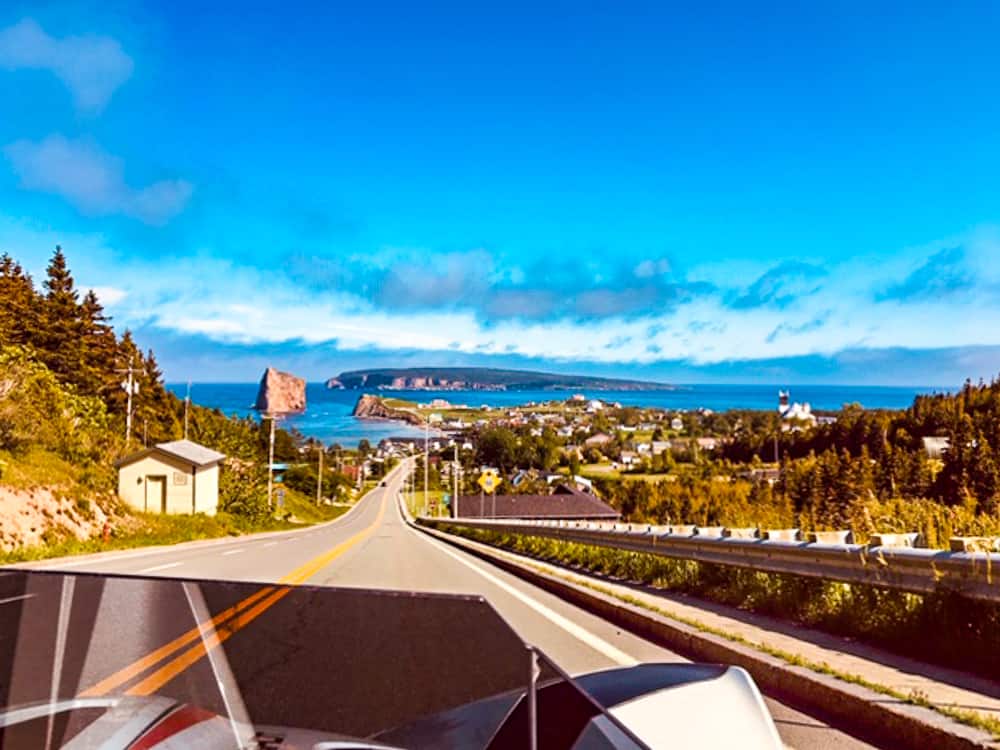 panorama of the coast by motorbike