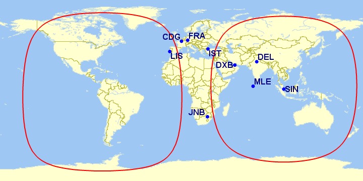 Distance Atlantic Pacific Sin Cities