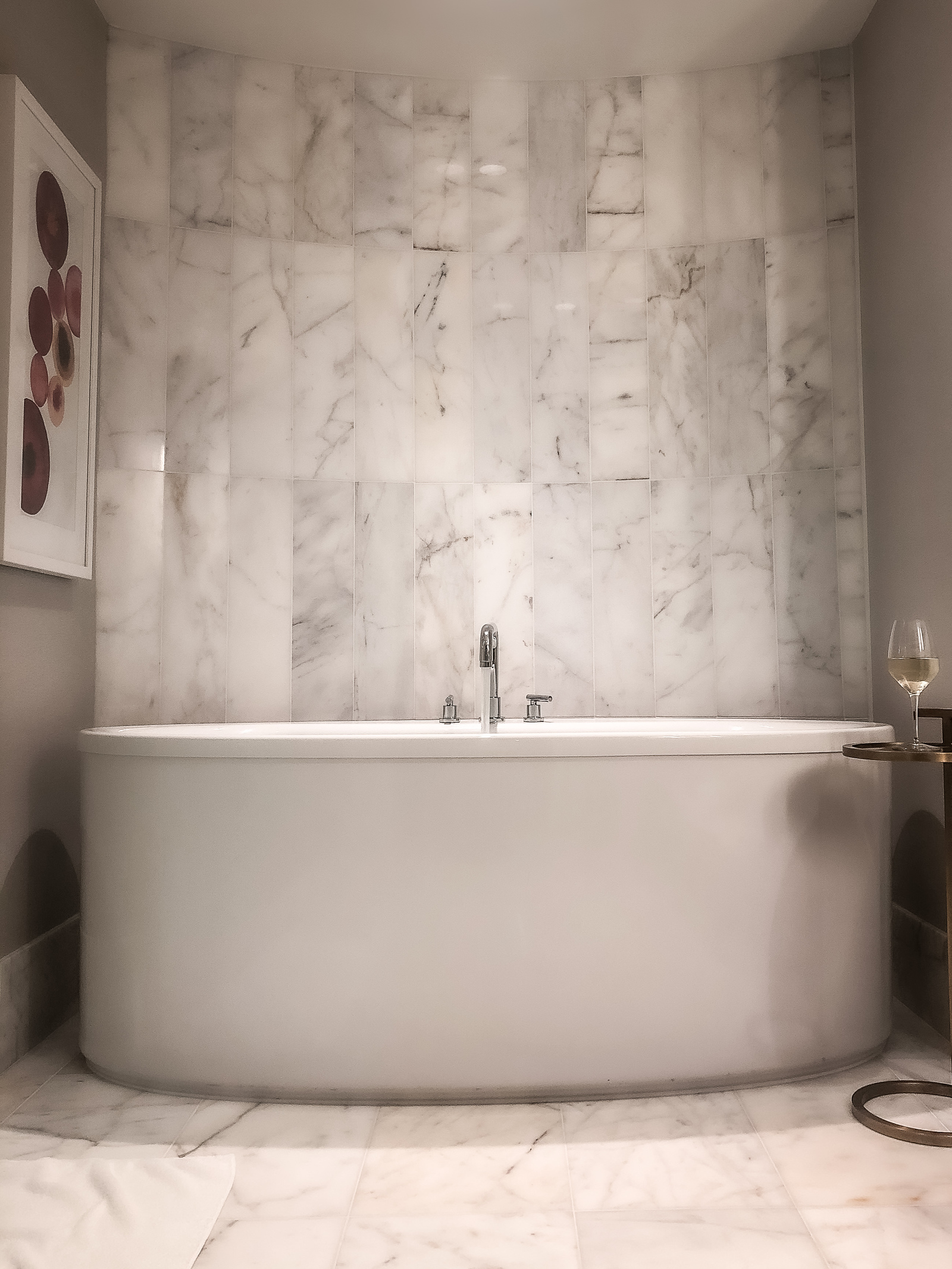 Testimonial: Trip to Vancouver with Points - kohler bathtub and wine-