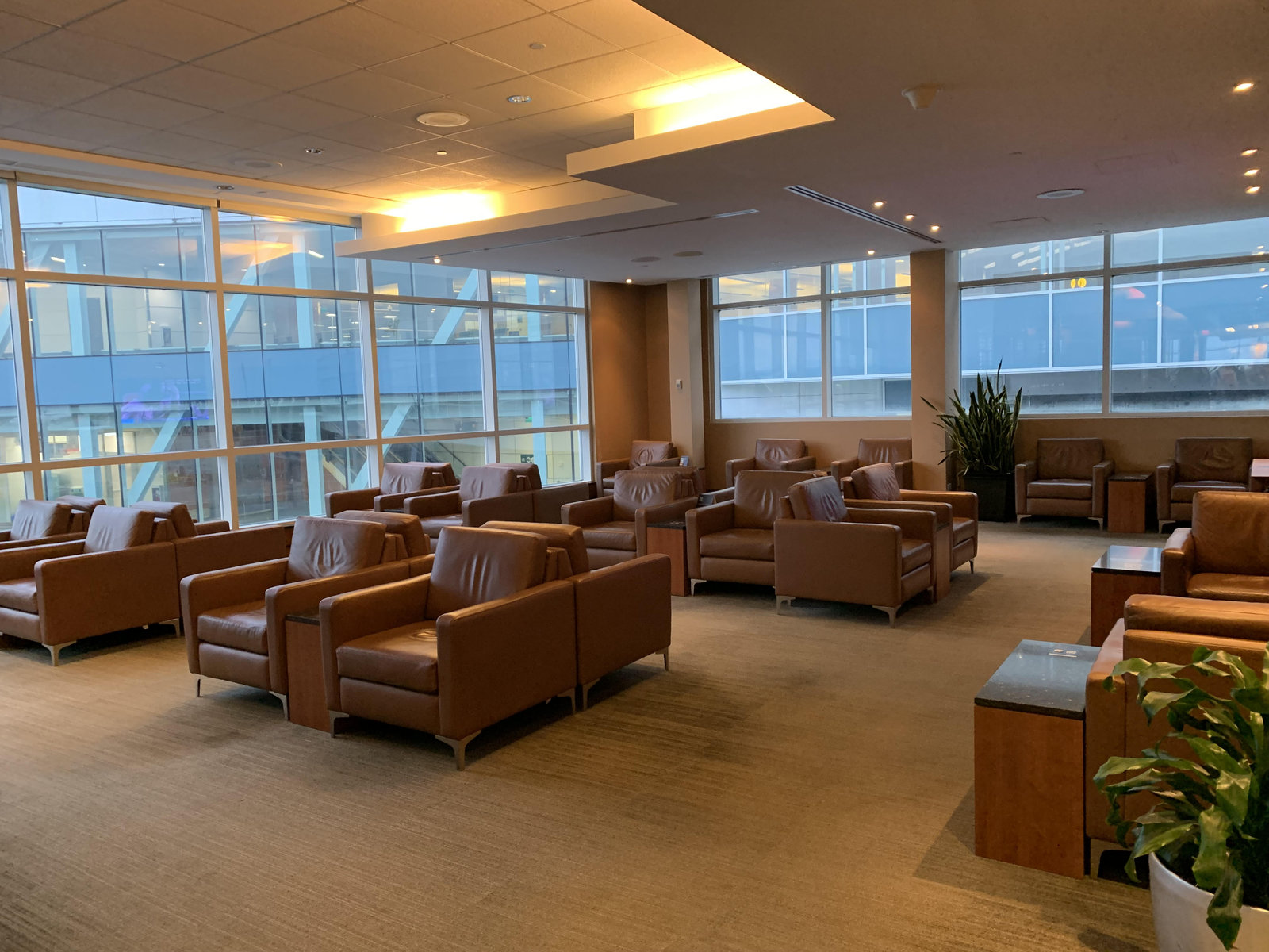 Review: Air Canada Maple Leaf Lounge Vancouver (YVR) - Living room Yvr Domestic Armchairs