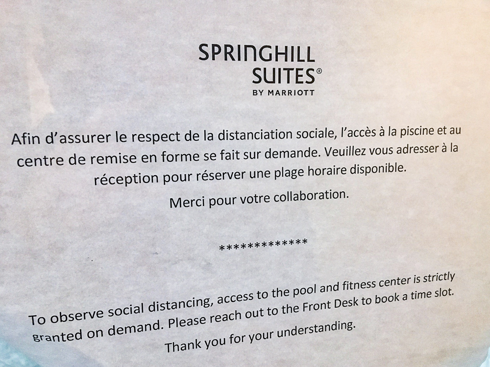 Springhill Suites Vieux Montreal Note Reception