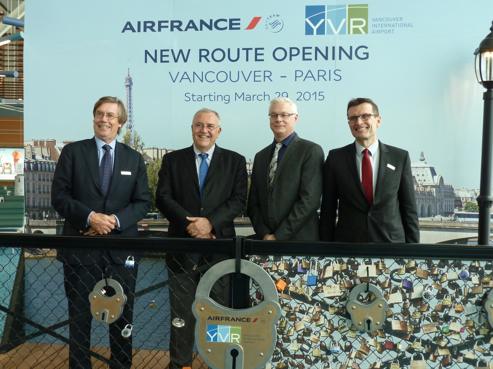 Air France fête ses 70 ans au Canada! - 2015.03.29 Yvr Inauguration Vancouver