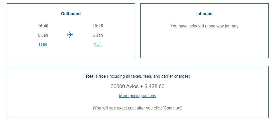 50% Discount On Award Tickets With British Airways! - Lhr Yul Business