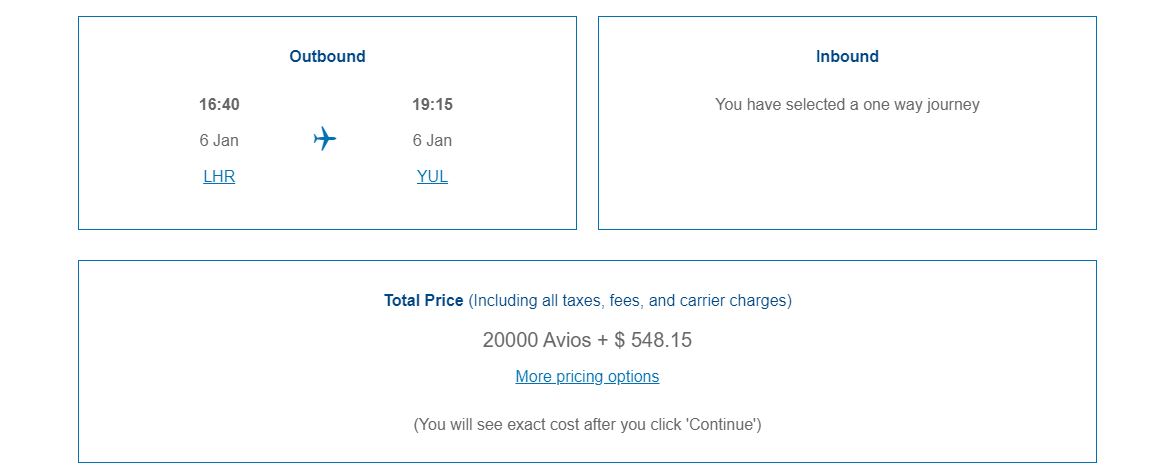 50% Discount On Award Tickets With British Airways! - Lhr Yul Premium