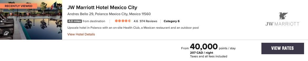 Avis&nbsp;: JW Marriott Hotel Mexico City | Marriott Bonvoy - tarif jw marriott mexico city