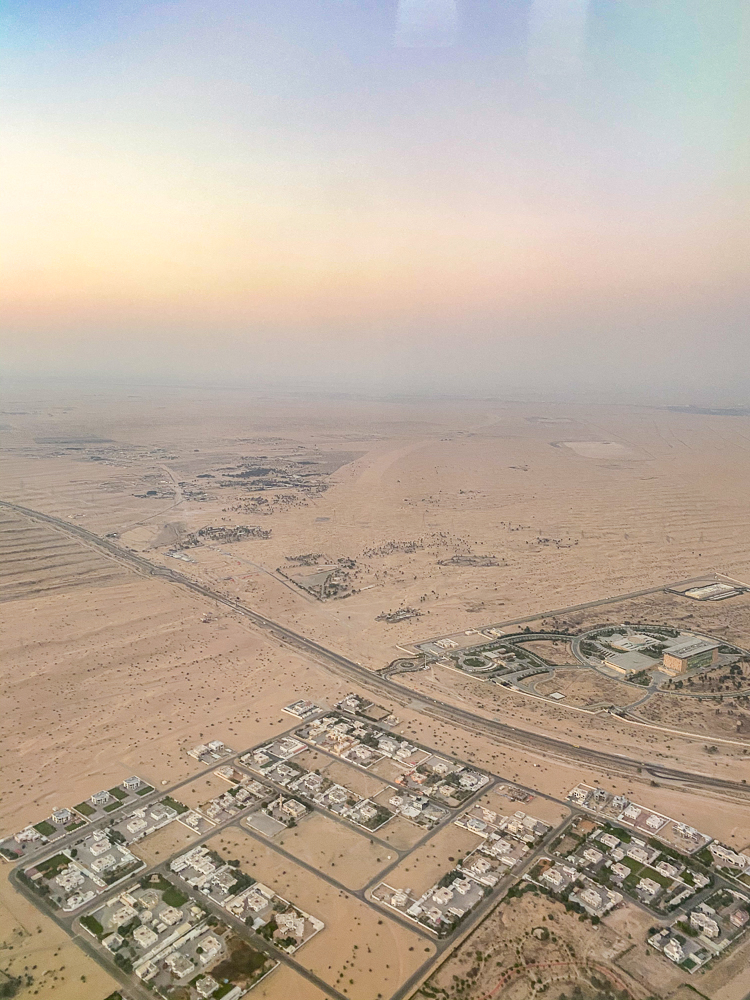 emirates nouvelle première classe – 2ème vol – vue arrivée sur dubai