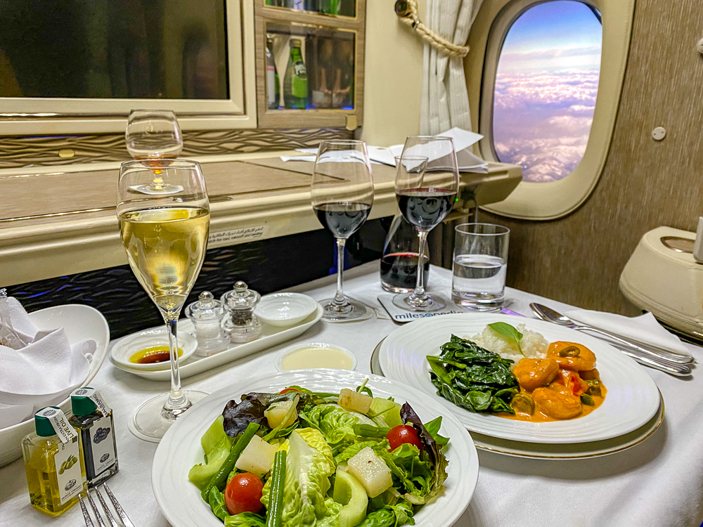 emirates nouvelle première classe – diner 121