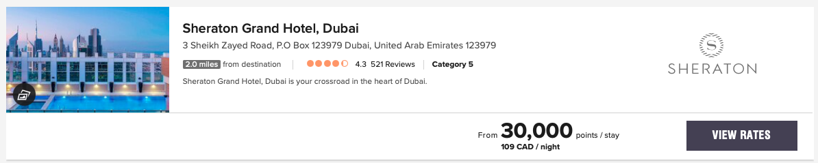 Avis&nbsp;: Sheraton Grand Hotel Dubai | Marriott Bonvoy - Tarif Sheraton Dubai