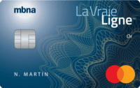 Carte de crédit Mastercard La Vraie Ligne Or MBNA
