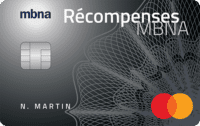 Carte de crédit Mastercard Platine Plus récompenses MBNA