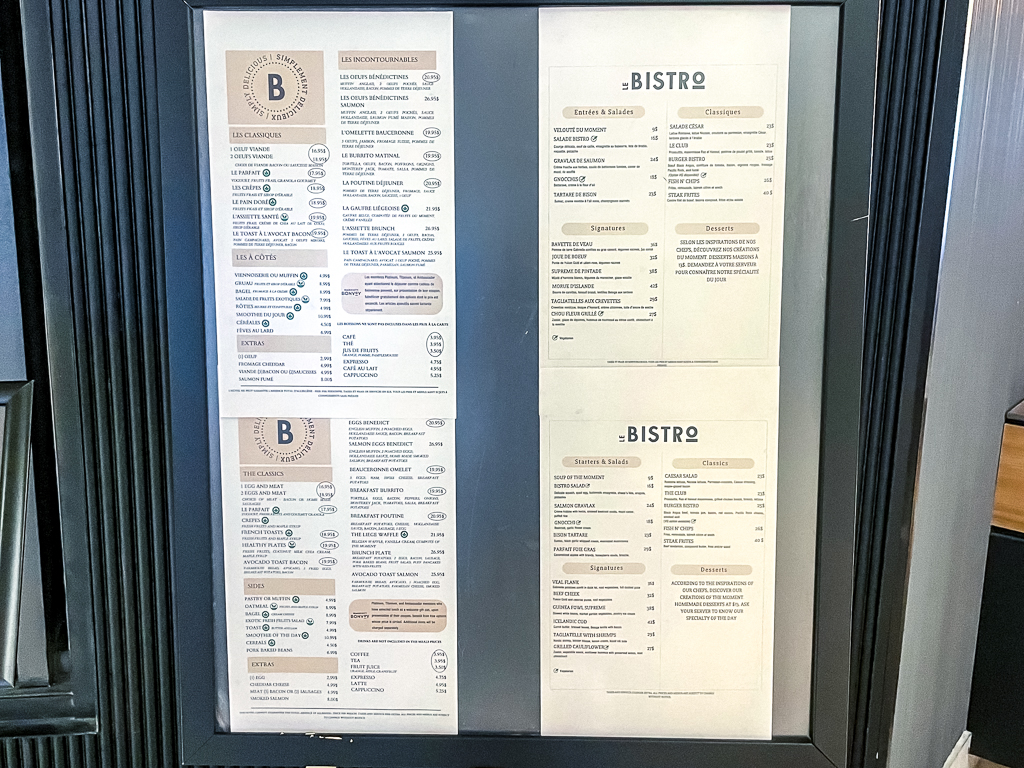 Delta Hotels Québec Menu 01 2