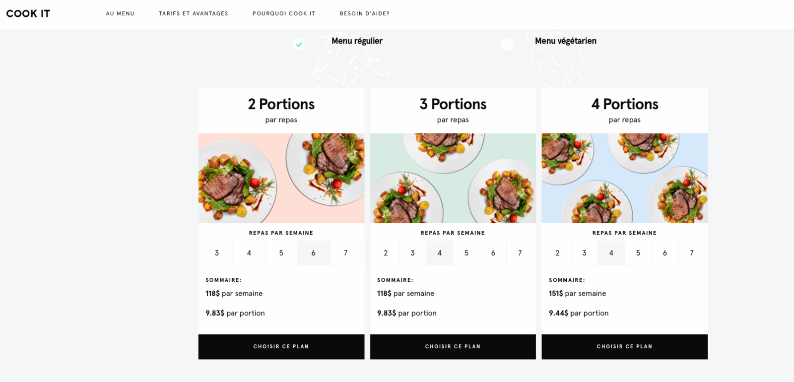 Avis: Les Services de livraison de Plats Prêts À Cuisiner Cook It et Marché Goodfood - Cook It Plan