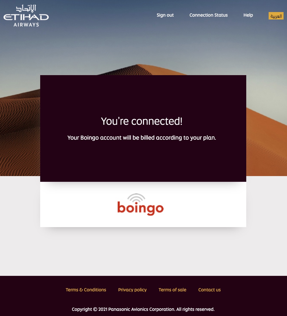 Avis : Etihad Airways B787 | Classe Affaires | AUH-FRA - Etihad Wifi Boingo