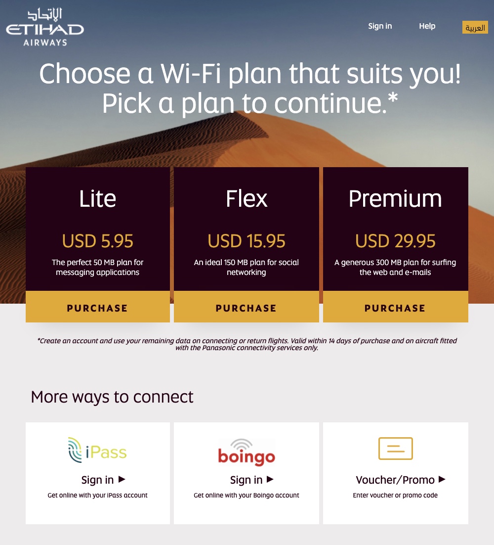 Avis : Etihad Airways B787 | Classe Affaires | AUH-FRA - Etihad Wifi Plans