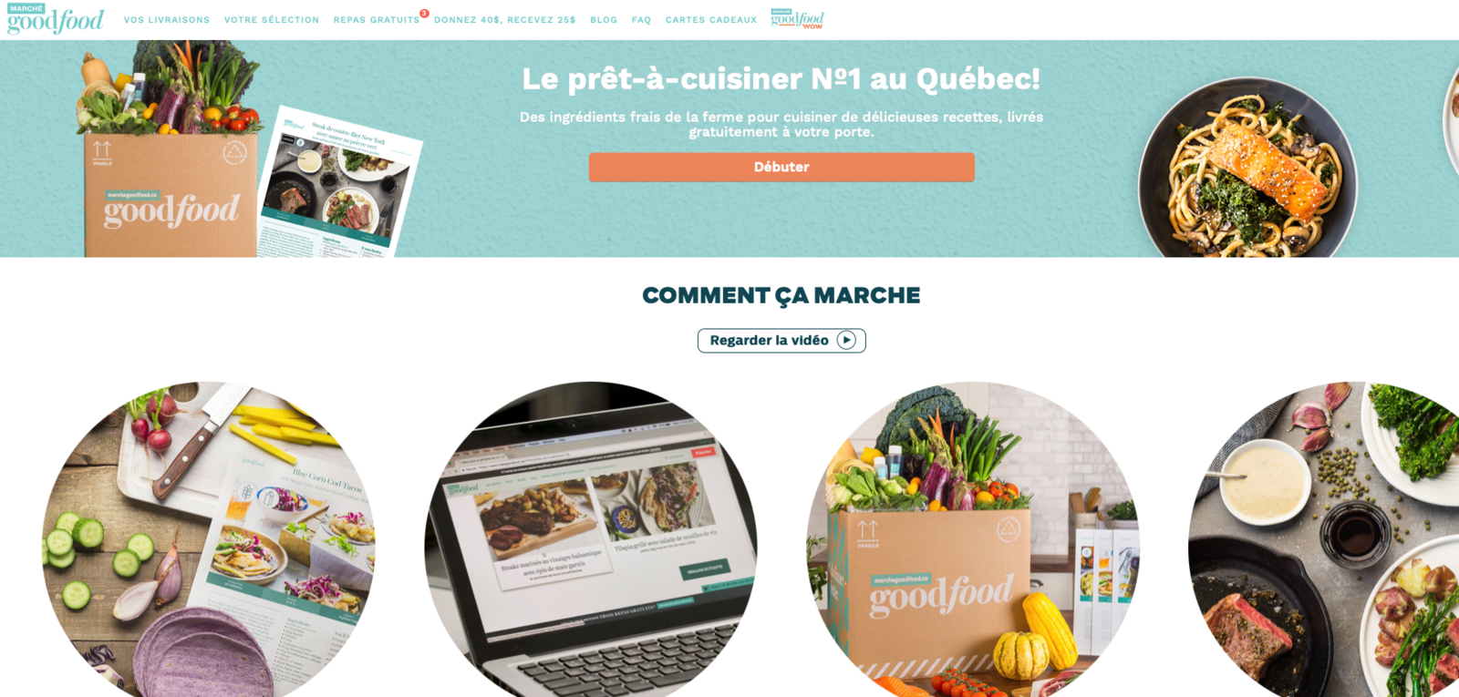 Avis: Les Services de livraison de Plats Prêts À Cuisiner Cook It et Marché Goodfood - Marche Goodfood Accueil