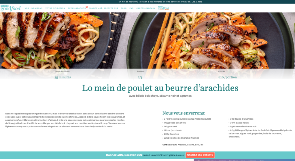 Marche Goodfood Exemple Recette