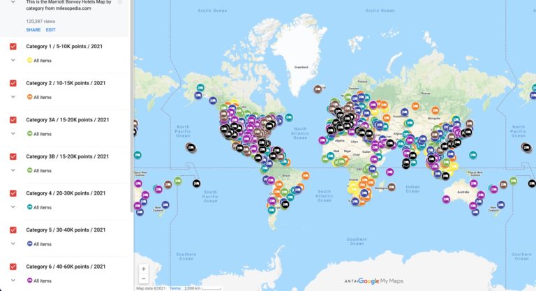 2021's Complete Map Of Marriott Bonvoy Hotels | Milesopedia