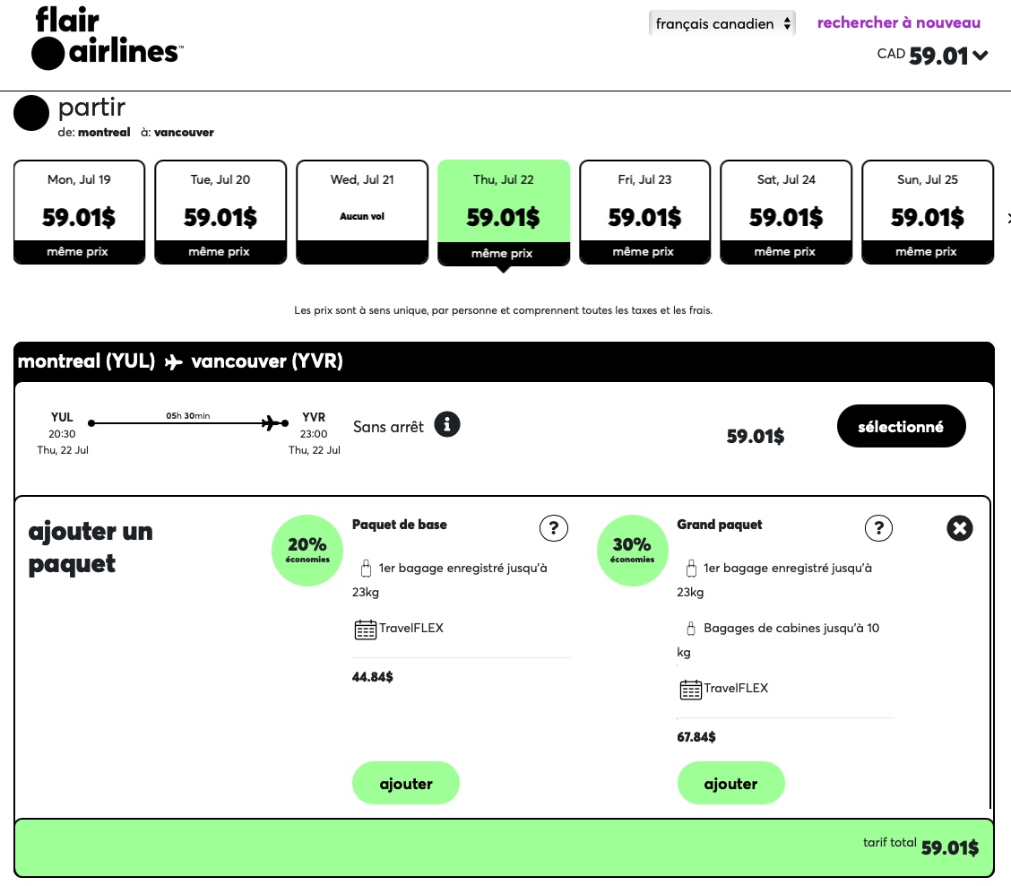 Comment utiliser des points-voyage avec Flair Airlines? - Flair Airlines Tarifs Fr